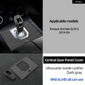 ランドローバー ラップ車マルチメディア 中央ノブ ギアパネル ステッカー カバー レンジローバー EVOQUE L551 2019-21 - Dark Gray SET