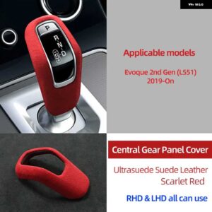 ランドローバー ラップ車マルチメディア 中央ノブ ギアパネル ステッカー カバー レンジローバー EVOQUE L551 2019-21 - Scarlet Red
