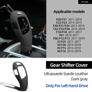 BMW ウルトラスエードスエードラッピングギアシフトノブ ABS トリムカバー 装飾 F20 F22 F30 F34 F32 F36 F10 F07 F06 F25 F26 F15 F16 - Dark Gray