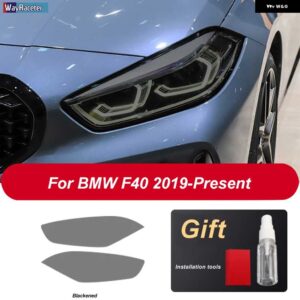 BMW 2個 ヘッドライト フィルム ヘッドランプ 修復クリア黒 TPU ステッカー 1シリーズ F40 M135I 118 ACCESSORIE - Blackened