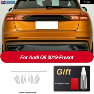 アウディ ヘッドライト フィルム 修復 テールライト クリア黒 TPU ステッカー Q8 S8 RSQ8 2019 2020 - Taillight Q8 G