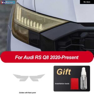 アウディ ヘッドライト フィルム 修復 テールライト クリア黒 TPU ステッカー Q8 S8 RSQ8 2019 2020 - Headlight RSQ8 G