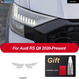 アウディ ヘッドライト フィルム 修復 テールライト クリア黒 TPU ステッカー Q8 S8 RSQ8 2019 2020 - Headlight RSQ8 T