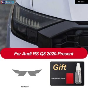 アウディ ヘッドライト フィルム 修復 テールライト クリア黒 TPU ステッカー Q8 S8 RSQ8 2019 2020 - Headlight RSQ8 B