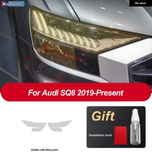 アウディ ヘッドライト フィルム 修復 テールライト クリア黒 TPU ステッカー Q8 S8 RSQ8 2019 2020 - Headlight SQ8 G