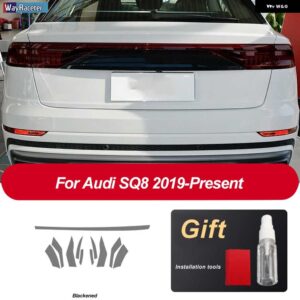 アウディ ヘッドライト フィルム 修復 テールライト クリア黒 TPU ステッカー Q8 S8 RSQ8 2019 2020 - Taillight SQ8 B