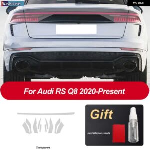 アウディ ヘッドライト フィルム 修復 テールライト クリア黒 TPU ステッカー Q8 S8 RSQ8 2019 2020 - Taillight RSQ8 T