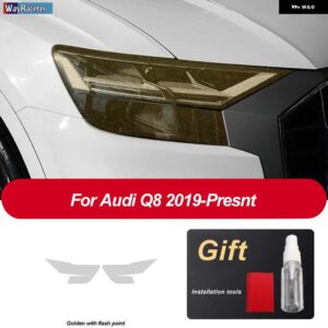アウディ ヘッドライト フィルム 修復 テールライト クリア黒 TPU ステッカー Q8 S8 RSQ8 2019 2020 - Headlight Q8 G