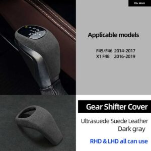 BMW ウルトラスエード トップ スエード ラップ ギア シフト ノブ トリム カバー X1 F48 2016-2019 2シリーズ アクティブ ツアラー F45 F46 2014-2017 - Dark Gray