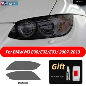BMW 2個 M パフォーマンス ヘッドライト フィルム フロントライト クリアスモークブラック TPU ステッカー M3 E90 E92 E93 F80 - m3　2007-2013　　1