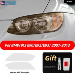 BMW 2個 M パフォーマンス ヘッドライト フィルム フロントライト クリアスモークブラック TPU ステッカー M3 E90 E92 E93 F80 - m3　2007-2013　　3