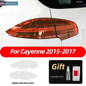 ポルシェ ヘッドライト フィルム テールライト ライトクリアスモークブラック TPU ステッカー カイエン 2015 2016 2017 ターボ 9 - Only Taillight 3