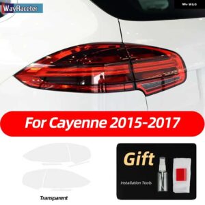 ポルシェ ヘッドライト フィルム テールライト ライトクリアスモークブラック TPU ステッカー カイエン 2015 2016 2017 ターボ 9 - Only Taillight 2