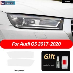 アウディ 2個 ヘッドライト フィルム クリアスモークブラック TPU ステッカー Q5 2009-ON SQ5 8R 年度 2021 2022 - Q5 18-20 T