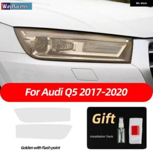 アウディ 2個 ヘッドライト フィルム クリアスモークブラック TPU ステッカー Q5 2009-ON SQ5 8R 年度 2021 2022 - Q5 18-20 G