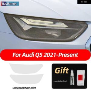 アウディ 2個 ヘッドライト フィルム クリアスモークブラック TPU ステッカー Q5 2009-ON SQ5 8R 年度 2021 2022 - Q5 21-On G