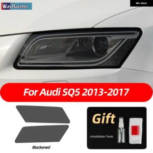 アウディ 2個 ヘッドライト フィルム クリアスモークブラック TPU ステッカー Q5 2009-ON SQ5 8R 年度 2021 2022 - SQ5 13-17 B