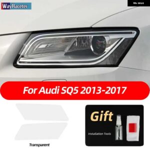 アウディ 2個 ヘッドライト フィルム クリアスモークブラック TPU ステッカー Q5 2009-ON SQ5 8R 年度 2021 2022 - SQ5 13-17 T