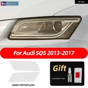 アウディ 2個 ヘッドライト フィルム クリアスモークブラック TPU ステッカー Q5 2009-ON SQ5 8R 年度 2021 2022 - SQ5 13-17 G