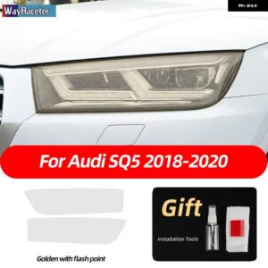 アウディ 2個 ヘッドライト フィルム クリアスモークブラック TPU ステッカー Q5 2009-ON SQ5 8R 年度 2021 2022 - SQ5 18-20 G