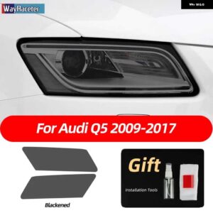 アウディ 2個 ヘッドライト フィルム クリアスモークブラック TPU ステッカー Q5 2009-ON SQ5 8R 年度 2021 2022 - Q5 09-17 B