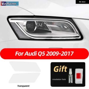アウディ 2個 ヘッドライト フィルム クリアスモークブラック TPU ステッカー Q5 2009-ON SQ5 8R 年度 2021 2022 - Q5 09-17 T