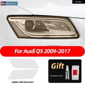 アウディ 2個 ヘッドライト フィルム クリアスモークブラック TPU ステッカー Q5 2009-ON SQ5 8R 年度 2021 2022 - Q5 09-17 G