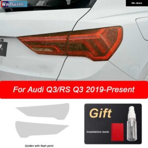 アウディ ヘッドライト フィルム ヘッドランプ テールライト クリア黒 TPU ステッカー Q3 F3 RSQ3 スポーツバック 2019-ON - Taillight G