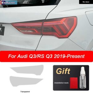 アウディ ヘッドライト フィルム ヘッドランプ テールライト クリア黒 TPU ステッカー Q3 F3 RSQ3 スポーツバック 2019-ON - Taillight T