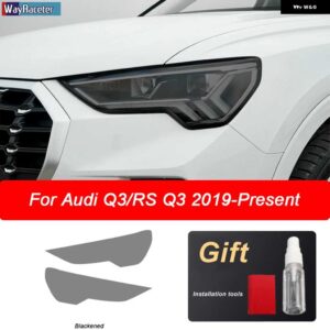 アウディ ヘッドライト フィルム ヘッドランプ テールライト クリア黒 TPU ステッカー Q3 F3 RSQ3 スポーツバック 2019-ON - Headlight B