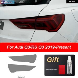 アウディ ヘッドライト フィルム ヘッドランプ テールライト クリア黒 TPU ステッカー Q3 F3 RSQ3 スポーツバック 2019-ON - Taillight B