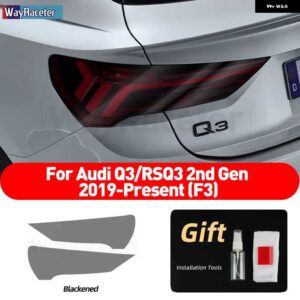 アウディ ヘッドライト フィルム テールライト ライトクリアスモークブラック TPU ステッカー Q3 スポーツバック 2022 RSQ3 F3 2021 2020 - Taillight one a