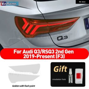 アウディ ヘッドライト フィルム テールライト ライトクリアスモークブラック TPU ステッカー Q3 スポーツバック 2022 RSQ3 F3 2021 2020 - Taillight one c