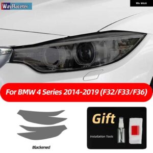 BMW 2個 ヘッドライト フィルム フロントライト クリアスモークブラック TPU ステッカー F32 F33 F36 4シリーズ M パフォーマンス - Color Name