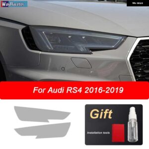 アウディ 2個 フロントライト クリア TPU ステッカー ヘッドライト フィルム RS3 8V RS4 B8 B9 RS5 RS6 RS7 TTRS - RS4 2016-2019