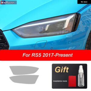 アウディ 2個 フロントライト クリア TPU ステッカー ヘッドライト フィルム RS3 8V RS4 B8 B9 RS5 RS6 RS7 TTRS - RS 5 2017-Present