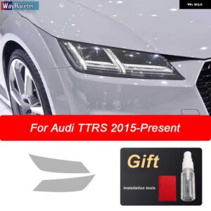アウディ 2個 フロントライト クリア TPU ステッカー ヘッドライト フィルム RS3 8V RS4 B8 B9 RS5 RS6 RS7 TTRS - TTRS 2015-Present