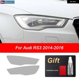アウディ 2個 フロントライト クリア TPU ステッカー ヘッドライト フィルム RS3 8V RS4 B8 B9 RS5 RS6 RS7 TTRS - RS3 2014-2016