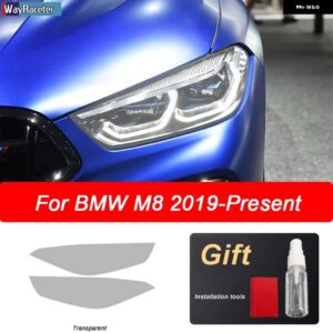 BMW ヘッドライト フィルム ビニールクリア黒 TPU ステッカー M8 ビレット F93 F91 F92 GTE - Transparent