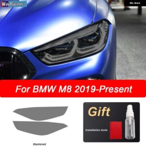 BMW ヘッドライト フィルム ビニールクリア黒 TPU ステッカー M8 ビレット F93 F91 F92 GTE - Blackened