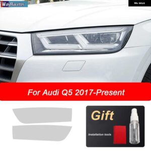 アウディ フロントライト クリア TPU ステッカー ヘッドライト フィルム Q2 Q3 Q5 Q7 4メートル Q8 SQ2 SQ5 SQ8 RSQ3 RSQ8 - Q5 2017-On