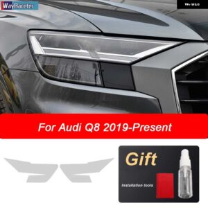 アウディ フロントライト クリア TPU ステッカー ヘッドライト フィルム Q2 Q3 Q5 Q7 4メートル Q8 SQ2 SQ5 SQ8 RSQ3 RSQ8 - Q8 2019-On