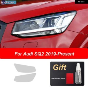 アウディ フロントライト クリア TPU ステッカー ヘッドライト フィルム Q2 Q3 Q5 Q7 4メートル Q8 SQ2 SQ5 SQ8 RSQ3 RSQ8 - SQ2 2019-On