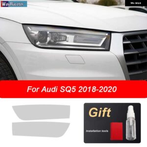 アウディ フロントライト クリア TPU ステッカー ヘッドライト フィルム Q2 Q3 Q5 Q7 4メートル Q8 SQ2 SQ5 SQ8 RSQ3 RSQ8 - SQ5 2018-2020