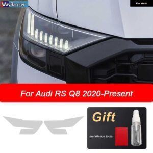 アウディ フロントライト クリア TPU ステッカー ヘッドライト フィルム Q2 Q3 Q5 Q7 4メートル Q8 SQ2 SQ5 SQ8 RSQ3 RSQ8 - RSQ8 2020-On