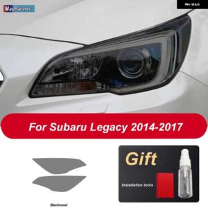 スバル 2個 ヘッドライト フィルム ヘッドランプ 修復クリア黒 TPU ステッカー レガシィ 2014-2017 - Blackened