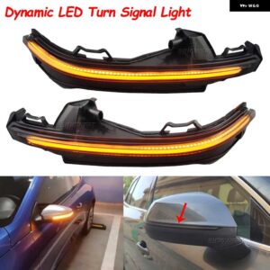 アウディ 2個 ダイナミック ウィンカー ライト LED サイドウイングバックミラー インジケータ ーウインカーランプ Q5 年度 2018 2019 Q7 4M 2016 2017 - Yellow