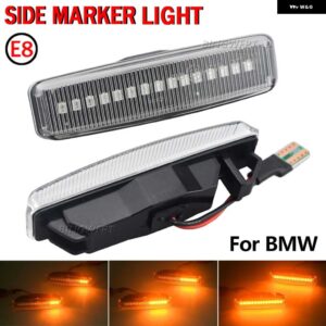 BMW 2個 サイドマーカー流れるダイナミック ウインカー LED ウィンカー ライト 5シリーズ E39 1995-2003 M5 - dynamic　crystal　type