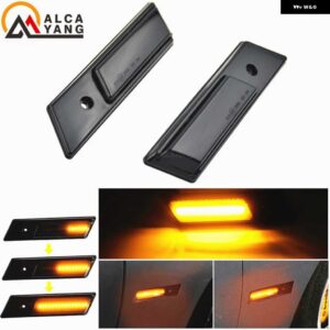 BMW ダイナミック フェンダーウインカー E32 E34 E36 LED ライトサイドマーカーランプ 1990-1996 M3 M5 3 5 7シリーズ - Dynamic Smoked
