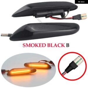 BMW ダイナミック LED フェンダーライト サイドマーカー E60 E61 E90 E91 E81 E84 E88 E92 E93 E82 E46 1 3 5シリーズ X1 2004 2010 フラッシャー - Dynamic Smoked B